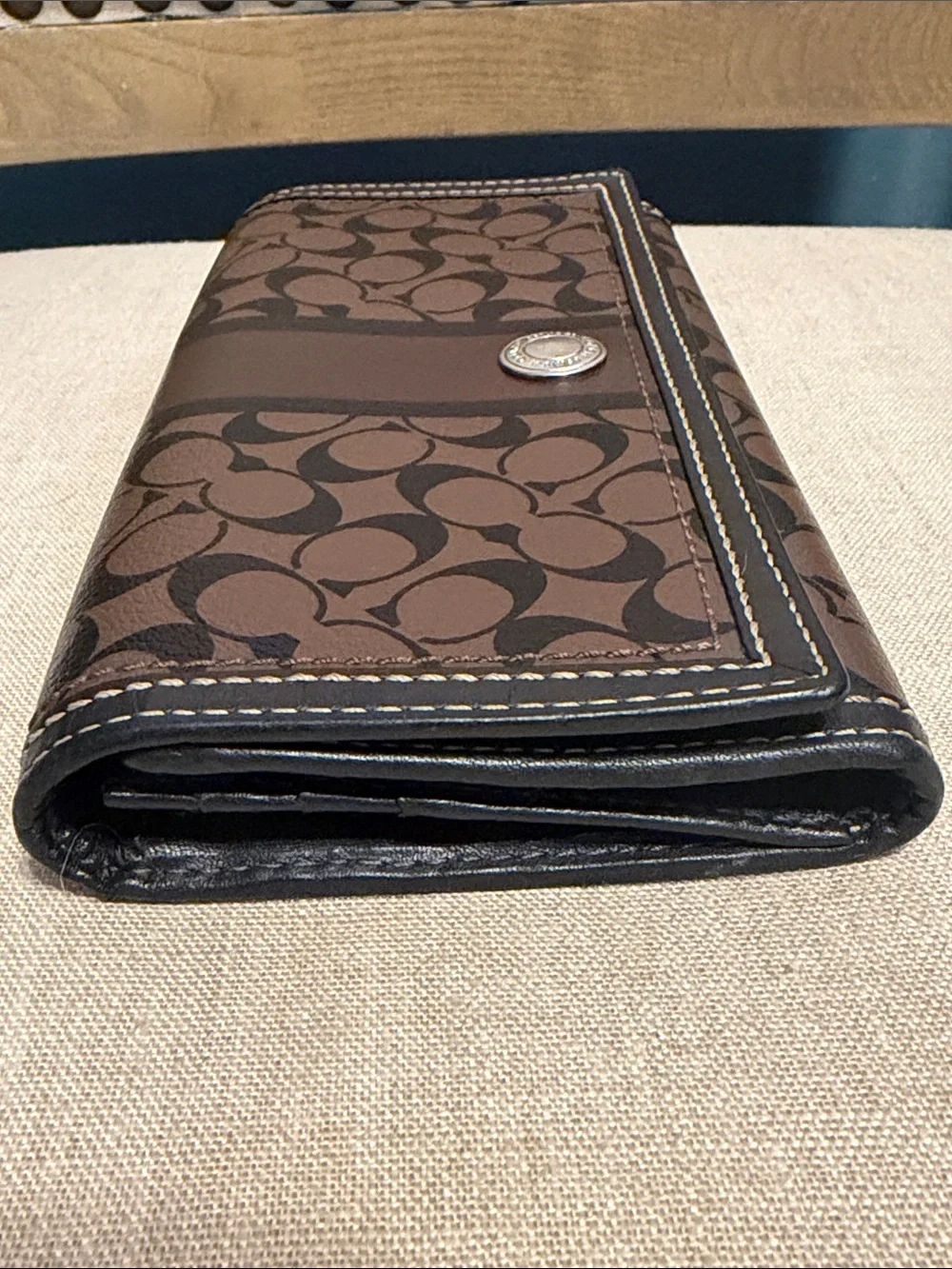 Coach Chelsea Heritage Y2K-Style Signature Trifold Monogrammed Envelope Wallet
